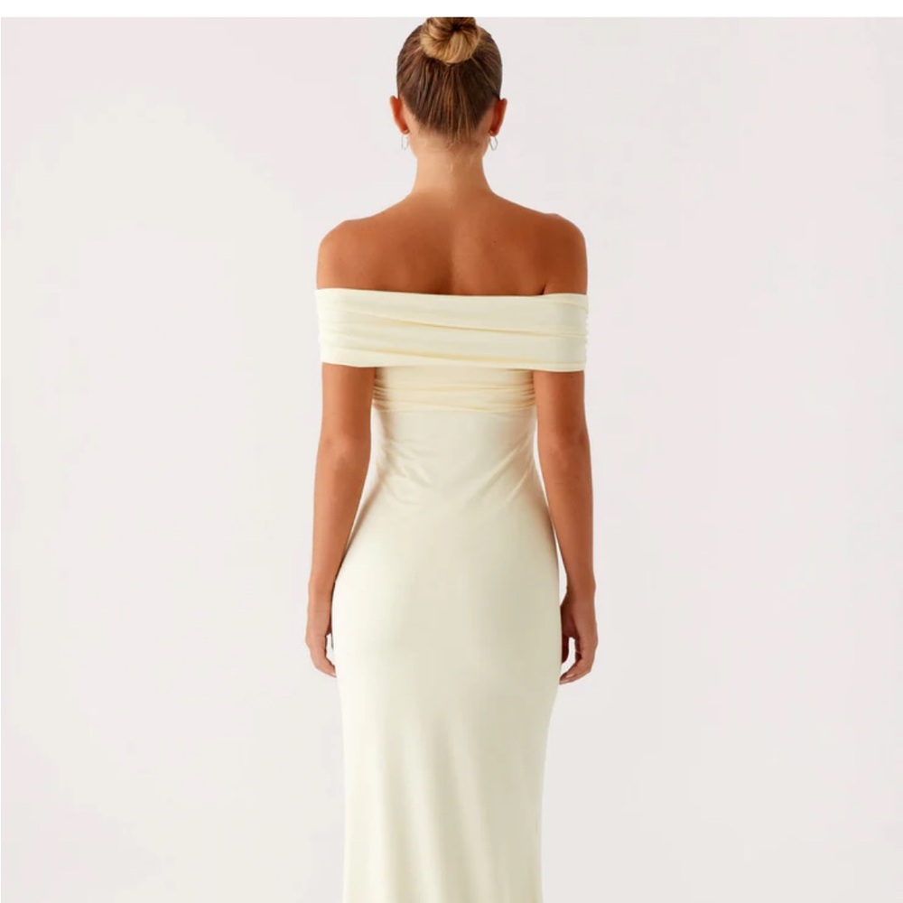 Pepper mayo size 4 yellow off the shoulder dress - Picture 3 of 3